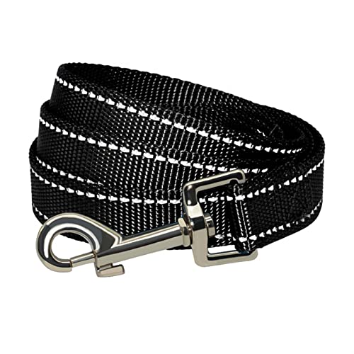 Hundeleine 3M Hundeleine für kleine mittelgroße Hunde im Freien, Hundehalsband und Leine, Haustiere, Katzen, Hundeseil Schleppleine für Hunde(Black,1.5cm x 150cm) von DGOINGPI