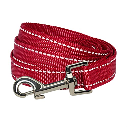 Hundeleine 3M Hundeleine für kleine mittelgroße Hunde im Freien, Hundehalsband und Leine, Haustiere, Katzen, Hundeseil Schleppleine für Hunde(Red,2.5cm x 150cm) von DGOINGPI