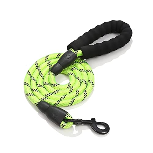 Hundeleine 60in Walk Trainning Harness Leashes Reflektierendes Hundehalsband Nylonseil Heimtierbedarf Schleppleine für Hunde(Green Leash,150by 0.8cm) von DGOINGPI