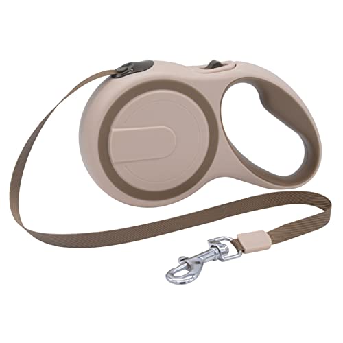 Hundeleine Einziehbare Hundeleine aus Nylon, strapazierfähiges Hundeleine Schleppleine für Hunde(Khaki,8M-50kg) von DGOINGPI