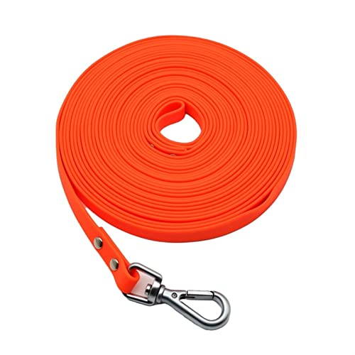 Hundeleine Hundeleine 5m 10m 15m Lange Leine für Hunde Super Lange Hundeleine 1,5m 3m Hundeleine Schleppleine für Hunde(Orange,1.3cmX5m) von DGOINGPI