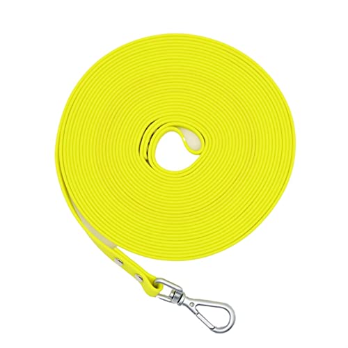 Hundeleine Hundeleine 5m 10m 15m Lange Leine für Hunde Super Lange Hundeleine 1,5m 3m Hundeleine Schleppleine für Hunde(Yellow,1.3cmX15m) von DGOINGPI