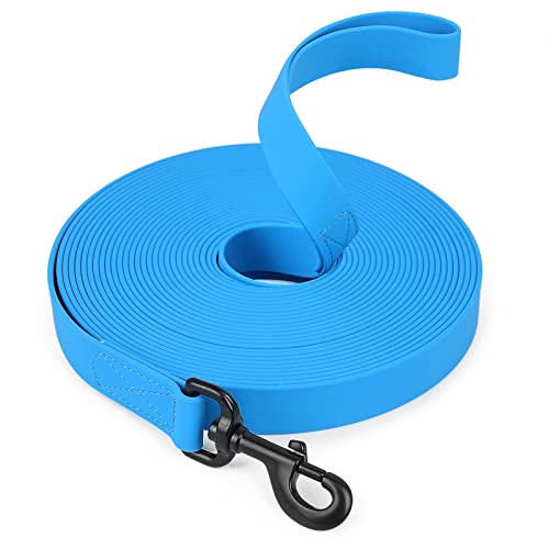 Hundeleine Hundeleine Hundeleine Katzenleine Für kleine große Hunde Welpen Haustierzubehör 1,5 m/5 m/10 m Schleppleine für Hunde(Light Blue,10Mx2.5x0.25cm) von DGOINGPI