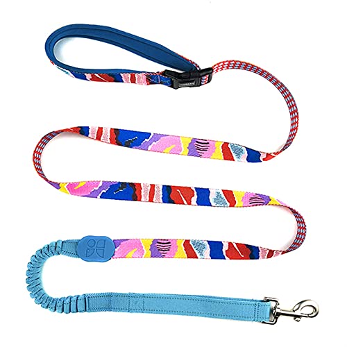 Hundeleine Hundeleine Running Hands Free Elastic Reflective Training Pet Bungee Hundeleine Schleppleine für Hunde(Mountain Stamp) von DGOINGPI