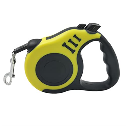 Hundeleine Pet Automatische einziehbare Zugseil Hundeleine Einziehbare Hundekette Heimtierbedarf Schleppleine für Hunde(B-Yellow,3 M) von DGOINGPI