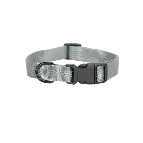 Hundeleine Pet Collar Leine Set Hunde- und Katzenhalsband und verstellbare Leine Schleppleine für Hunde(Gray,22-35CM) von DGOINGPI