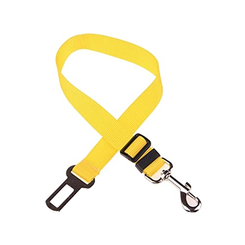 Hundeleine Verstellbares Geschirr, Leine, klein, mittelgroß, Reise-Clip, Hundehalsband, Leine, Hundezubehör Schleppleine für Hunde(Yellow) von DGOINGPI