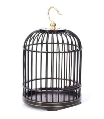 Vogelkäfig Für Vögel Bambus Vogel Träger Vintage Vogelkäfig Haushalt Runde Vogelkäfige Tragbare Flug Käfig Für Outdoor Hof Vogelkäfig Vogelhaus(Black) von DGSYUAN