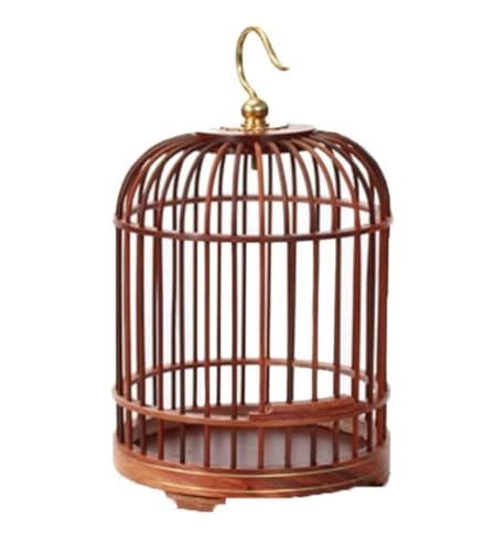 Vogelkäfig Für Vögel Bambus Vogel Träger Vintage Vogelkäfig Haushalt Runde Vogelkäfige Tragbare Flug Käfig Für Outdoor Hof Vogelkäfig Vogelhaus(Brown) von DGSYUAN