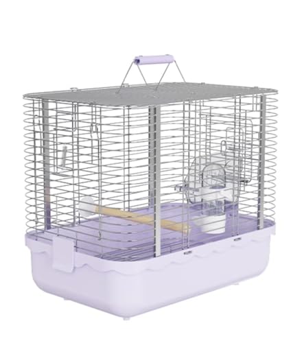 Vogelkäfig Für Vögel Kunststoff-Vogelkäfig, Kleiner Vogelkäfig Mit Futternäpfen, Vogelkäfig Für Sittiche, Wellensittiche Vogelkäfig Vogelhaus(Purple) von DGSYUAN