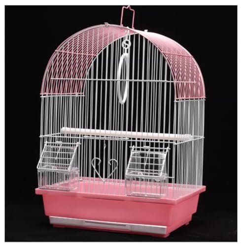 Vogelkäfig Für Vögel Metall-Vogelkäfig Für Kleine Vögel, Nymphensittiche, Turteltauben, Finken, Kanarienvögel, Sittiche, Voliere, Wellensittiche Vogelkäfig Vogelhaus(Pink) von DGSYUAN