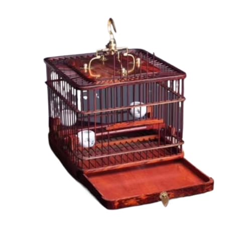 Vogelkäfig Für Vögel Quadratischer Vogelkäfig, Große Vintage-Vogelkäfige, Hängende Vogelträger, Tragbarer Flugkäfig, Vogelhausträger Vogelkäfig Vogelhaus(Rood) von DGSYUAN