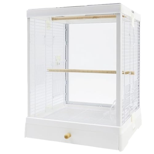 Vogelkäfig Für Vögel Vogelkäfig Aus Schmiedeeisen, Vogelflugkäfige Mit Bodenschale, Papageienkäfig Für Sittiche, Turteltauben Vogelkäfig Vogelhaus(White) von DGSYUAN