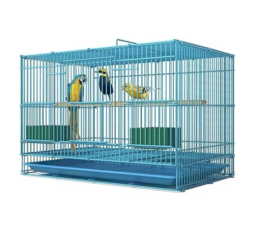 Vogelkäfig Für Vögel Vogelkäfige Aus Schmiedeeisen, Vogelkäfig Mit Rollständer, Vogelhäuschen Mit Hoher Kapazität, Quadratische Vogelkäfige Vogelkäfig Vogelhaus(L) von DGSYUAN