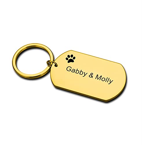 DHDHWL hundemarke Personalisierte Haustierhundkatze ID-Tags gravierte Haustier-ID-Name für Hundekatze-Welpenkragen ID-Tag-Anhänger-Haustier-Zubehör personalisiert (Color : Gold, Size : L 50X30mm) von DHDHWL