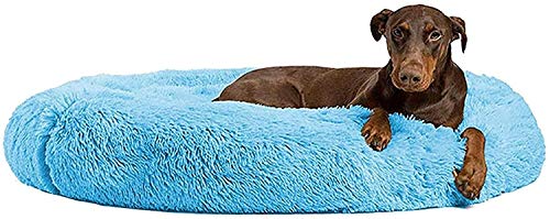 DHGTEP 50cm-120cm Rundes Wolke Plüsch Hundebett Für Grosse Kleine Mittlere Katzen Hunde, Katzenkorb Beruhigender Zum Schlafen Hundekörbchen, Wasserdicht Anti-Rutsch Katzenbett Waschbar von DHGTEP