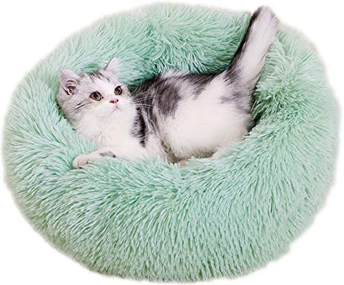 DHGTEP 50cm-120cm Rundes Wolke Plüsch Hundebett Für Grosse Kleine Mittlere Katzen Hunde, Katzenkorb Beruhigender Zum Schlafen Hundekörbchen, Wasserdicht Anti-Rutsch Katzenbett Waschbar von DHGTEP