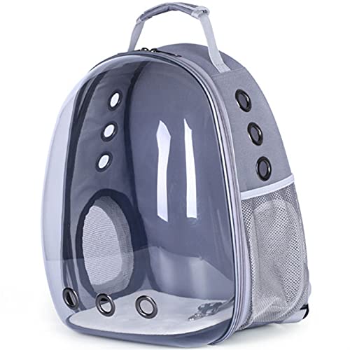 DHGTEP Astronautenfenster Luftblase Tragetasche Atmungsaktive Raumkapsel Transparente Katzentragetasche Hund Katzenrucksack (Farbe : Grey, Größe : L33xW28xH44cm) von DHGTEP