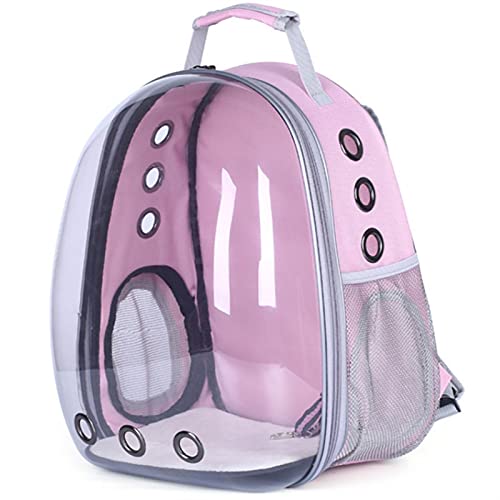 DHGTEP Astronautenfenster Luftblase Tragetasche Atmungsaktive Raumkapsel Transparente Katzentragetasche Hund Katzenrucksack (Farbe : Pink, Größe : L33xW28xH44cm) von DHGTEP