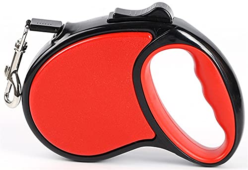 DHGTEP Ausziehbare Hundeleine 3m/5m No-Tangle Verstellbares Hundeseil Aufrollbare Hundeleine Für Schwere Hunde Starkes Nylonband Für Kleine Hunde Mittlere Hunde (Color : Red, Size : 3m) von DHGTEP