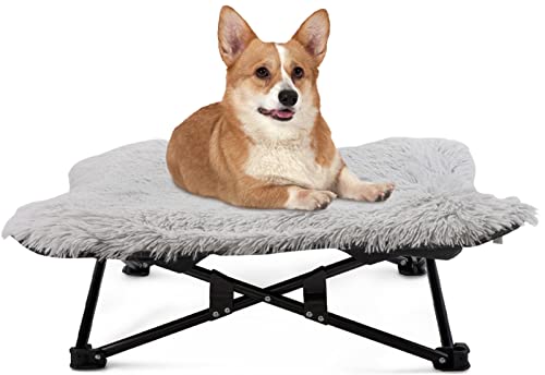 DHGTEP Comfy Calming erhöhte Hundebetten für Hund Arthritis Schmerzlinderung, erhöhte Hundebett faltbar Korb für Hunde Welpen Haus Nest Kissen Sofa (Größe : 70x70x20cm) von DHGTEP