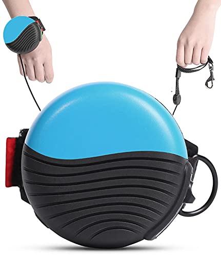 DHGTEP Handgelenkschlaufe Einziehbare 3M/9.84ft Hundeleine Einstellbare Laufende Jogging Handfreie Leine Für Kleine Mittelgroße Hunde&Katzen (Farbe : Blue, Größe : 3M) von DHGTEP