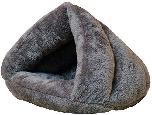 DHGTEP Haustier Bett Plüsch Hundebett Wärmer Haustiere Höhle Waschbare Haustier Betten Haustier Matte Katzenhaus Winterbettwäsche für Hund Katze (Color : Gray, Size : 45x45CM) von DHGTEP