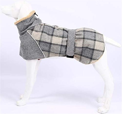 DHGTEP Hund Fleece-Pullover Hundekleidung Medium Winter Warmer Hundemantel für Kleinen Mittelgroßen Hund Dobermann Baumwolle Jacken Kleidung (Color : Light Grey, Size : XXL) von DHGTEP