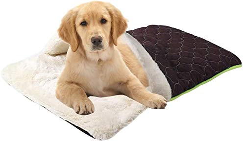 DHGTEP Hund Katze Schlafsack, Selbst Wärmende Katze Höhle Bett Cosy Kitty Pouch Bett Plüsch Hund Zelt Bett Katze Hideaways, Winddicht Snuggle Sack Decke Matte von DHGTEP