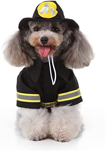 DHGTEP Hund Party Kleidung Winter Sweatshirt Mantel Cosplay Set Hundemantel Für Chihuahua Kleiner Hund (Farbe : Schwarz, Größe : M) von DHGTEP