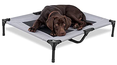 DHGTEP Hunde-Klappbett Erhöhtes Hundekühlbett Waschbar Atmungsaktiv Langlebige Hängematten für Kleine Mittlere Große Hunde Katze Welpe Outdoor Schlaf (Größe : 122x92x24CM) von DHGTEP