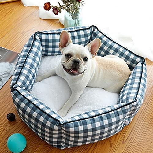 DHGTEP Hundebett Soft Klein Medium Hund Soft Pet Nest Für Hunde Waschbar Haus Liege Bank Alle Jahreszeiten Katze Welpe Zwinger Matte (Color : E, Size : 53x53x20cm) von DHGTEP