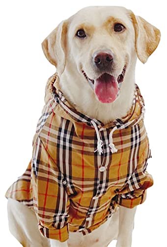 DHGTEP Plaided Shirts Hundemantel Hoodie Soft Recovery Anzüge Hund Fleece Pullover XS-12XL für Kleine Mittlere Große Hunde (Größe : 7) von DHGTEP