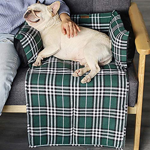 DHGTEP Sofa Protector Waschbar Sofa für Hunde und Katzen, Reversible Hundebett Hundesofa Hundedecke Hundekorb Hundekissen Katzenbett Hundeschlafplatz, Hundematte, Kofferraumschutz (Color : Green) von DHGTEP