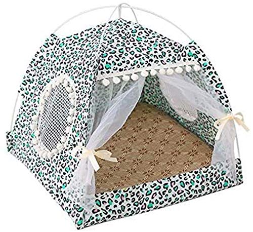 DHGTEP Tragbare Zusammenklappbare Hund Zelt, Katze Haus Bett Wasserdicht Haustier Unterschlupf, Sommer Strand Sonne Schutz Haustier Unterschlupf für Reisen Camping Auto (Color : Green, Size : L) von DHGTEP