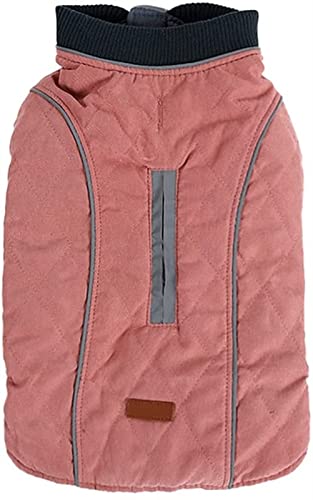 DHGTEP Warme Hundemäntel Reflektierende Hundejacke Herbst Winter Weste Winddicht Schnee Anzug Hundebekleidung Dick Gepolstert Haustier Kleidung für Kleine Mittlere Hunde (Farbe : Pink, Größe : XS) von DHGTEP