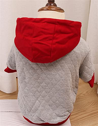 Hundepullover für Französische Bulldogge, Fleece-Pullover mit Beinen und Kapuze, Winddichte, Dicke, Warme Winter-Hundejacken für Kleine, Mittelgroße Hunde, Outdoor-Reisemantel von DHGTEP