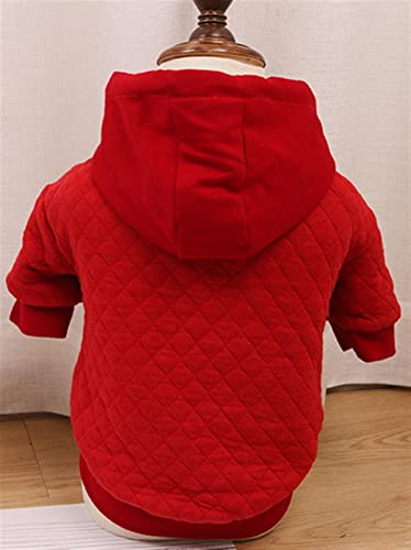 Hundepullover für Französische Bulldogge, Fleece-Pullover mit Beinen und Kapuze, Winddichte, Dicke, Warme Winter-Hundejacken für Kleine, Mittelgroße Hunde, Outdoor-Reisemantel von DHGTEP