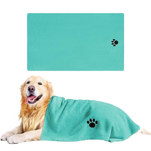 DHJWDUX Asciugamano ad Asciugatura Rapida per Cane 50 x 100 cm Asciugamano per Cani in Microfibra Soffice Asciugamani Cani Gatti von DHJWDUX