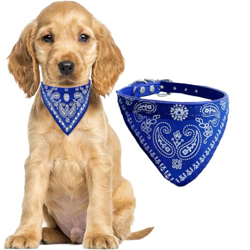 Bandana für Hund Kopftücher Hundehalstuch Dreieckstuch Waschbare Halsdreiecke aus Baumwolle Hundehalstücher für Kleine Mittel Große Hunde und Katzen（1.5 * 38cm） von DHJWDUX