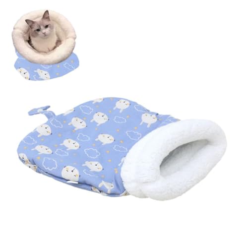 DHliIQQ Winter-Plüsch-Haustierbett, rundes Kissen, 2-in-1, warmer S-Korb, Haustier-Schlafsack, Nest für Hunde, S3d9 für kleine Zwinger, Kätzchen von DHliIQQ