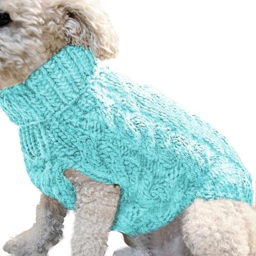 DHliIQQ Hundepullover für kleine Hunde, Winter, warm, Rollkragen, gestrickt, Haustierweste, Welpenpullover, Mantel, I5g8 Kleidung von DHliIQQ