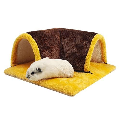 Lustiges Plüsch-Katzentunnelbett, weich, abnehmbar, Meerschweinchentunnel und Röhren für Käfig, flauschiger Katzentunnel, Eckversteck für Ratten, Hamster, Igel, Frettchen, Zubehör von DHliIQQ