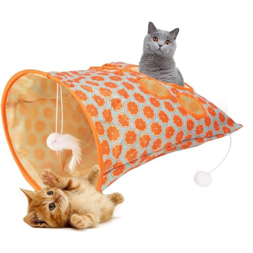 Mit Ball Katzen Tunnel Tasche Pet Toys Play Tube Training Interaktives Spielen Knistern Maus Spielzeug Sounds Tunnel Spaß Dangling von DHliIQQ