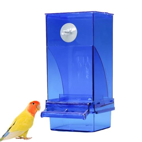 No Mess Bird Feeder, Automatic Parrot Feeder Bird Cage Accessories, Clear Sittich For Ca Seed Food Drinker Feeder Container von DHliIQQ