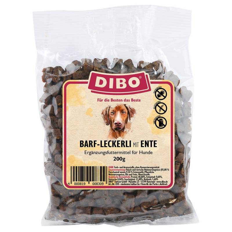 DIBO BARF-Leckerli mit Ente - Sparpaket: 6 x 200 g von DIBO