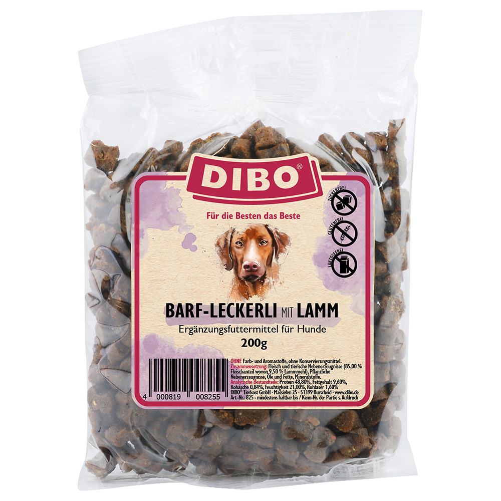 DIBO BARF-Leckerli mit Lamm - Sparpaket: 3 x 200 g von DIBO