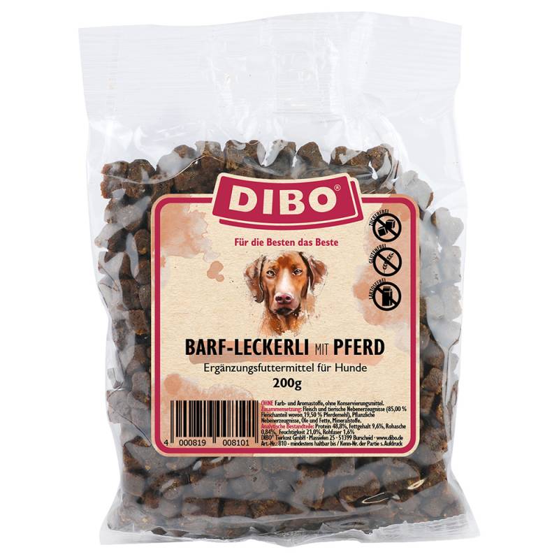 DIBO BARF-Leckerli mit Pferd - Sparpaket: 2 x 200 g von DIBO