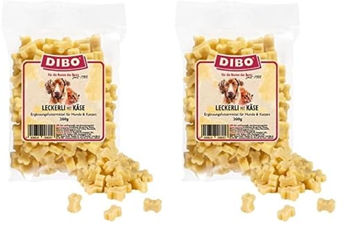 DIBO Leckerli mit Käse, 200g Beutel - Hundesnack klein und praktisch Training Hundeleckerlies, gesund und lecker, Belohnung für Hund und Katze (Packung mit 2) von DIBO