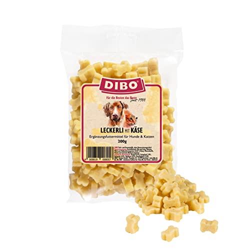 DIBO Leckerli mit Käse, 200g Beutel - Hundesnack klein und praktisch Training Hundeleckerlies, gesund und lecker, Belohnung für Hund und Katze von DIBO